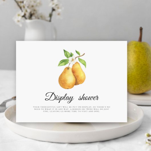 Brautparty Aquarellbirnen Dusche anzeigen Begleitkarte