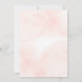 Brautparty Aquarellblau und Gold Einladung (Rückseite)