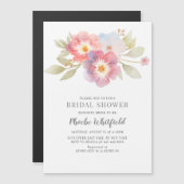 Brautparty Aquarellblume Moderne Botanische Modern Magneteinladung (Vorne/Hinten)