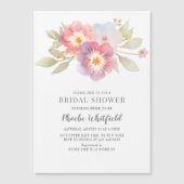 Brautparty Aquarellblume Moderne Botanische Modern Magneteinladung (Vorderseite)