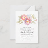 Brautparty Aquarellblume Moderne Botanische Modern Mitteilungskarte (Vorderseite)