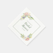 Brautparty Aquarellblütenpapier Serviette (Ecke)