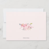 Brautparty, Aquarellfarben, Blass Pink Einladung (Rückseite)