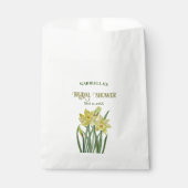 Brautparty Aquarellfarben Gelbe Daffodien F Geschenktütchen (Vorderseite)