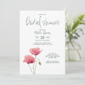 Brautparty | Aquarellmücken Einladung (Stehend Vorderseite)