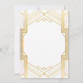 Brautparty Art Deco 1920 Gold Party Einladung (Rückseite)