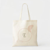 Brautparty Art Nouveau Pink Butterfly Initialen Tragetasche (Vorne)