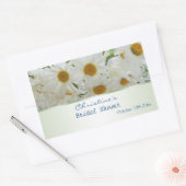 Brautparty-Aufkleber für weiße Blume Rechteckiger Aufkleber (Umschlag)