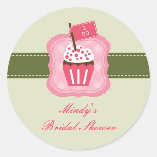 Brautparty-Aufkleber "I Do" Runder Aufkleber (Vorderseite)