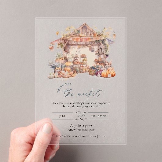 Brautparty aus Acryl, frisch Acryleinladungen (Insitu (Handheld))