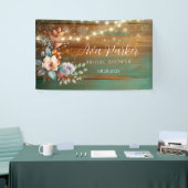 Brautparty aus aquamarinem und Kupferholz Banner (Messeveranstaltung)