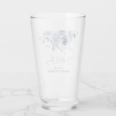 Brautparty aus blau und weiß glas (Rückseite)