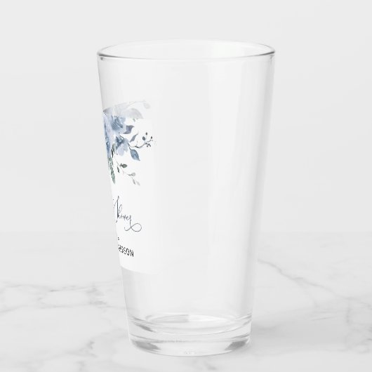 Brautparty aus blau und weiß glas (Links)