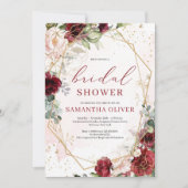 Brautparty aus Blütengold Einladung (Vorderseite)