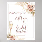 Brautparty aus Bohemischem Bläserglas willkommen Poster (Vorne)