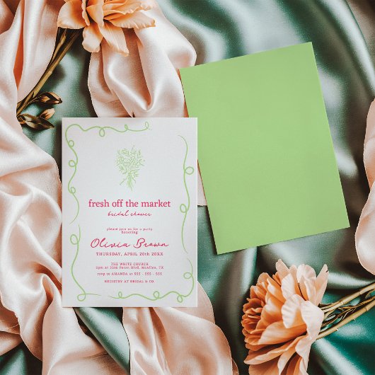 Brautparty aus der Hand des Marktes frisch Einladung