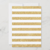 Brautparty aus geblümtem Gold Einladung (Rückseite)