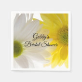 Brautparty aus Gelb und Weiß Serviette (Vorderseite)