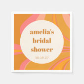 Brautparty aus gelbem, rosafarbenem Marmor Serviette (Vorderseite)