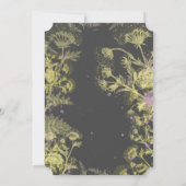 Brautparty aus gestrichenen gelben Blumen Einladung (Rückseite)