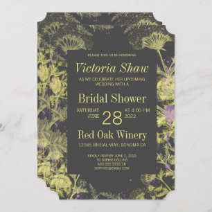 Brautparty aus gestrichenen gelben Blumen Einladung