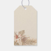 Brautparty aus getrocknetem Palm Pampas Geschenkanhänger (Rückseite)