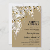 Brautparty aus Gold und Schwarz Einladung (Vorderseite)