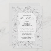 Brautparty aus Graublättrigem Erdboden Einladung (Vorne/Hinten)