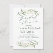 Brautparty aus grün und goldgrün einladung (Vorderseite)