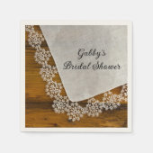 Brautparty aus Holz Serviette (Vorderseite)