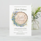 Brautparty aus Holzkörnchen Einladung (Stehend Vorderseite)