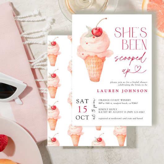 Brautparty aus Kirscheis Einladung