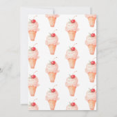 Brautparty aus Kirscheis Einladung (Rückseite)