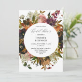 Brautparty aus Lila, rosafarbenem Einladung (Stehend Vorderseite)