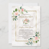 Brautparty aus Marmor-Marmor Einladung (Vorderseite)