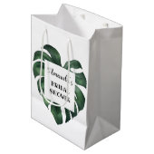 Brautparty aus Palmenblättern Mittlere Geschenktüte (Vorderseite Schrägansicht)