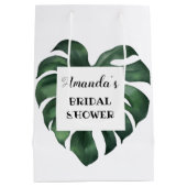 Brautparty aus Palmenblättern Mittlere Geschenktüte (Rückseite)