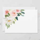 Brautparty aus Rot und Gold Einladung (Rückseite)