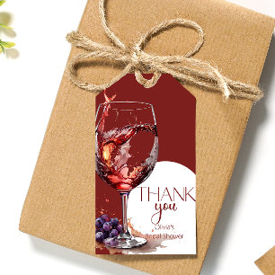Brautparty aus Rotwein Vielen Dank Geschenkanhänger