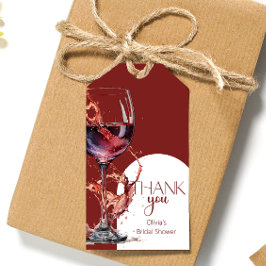 Brautparty aus Rotwein Vielen Dank Geschenkanhänger