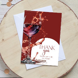 Brautparty aus Rotwein Vielen Dank Karte
