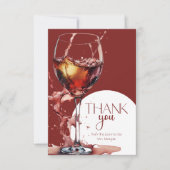 Brautparty aus Rotwein Vielen Dank Karte (Vorderseite)