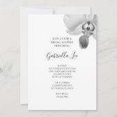 Brautparty aus Schwarz und Weiß Einladung (Vorderseite)