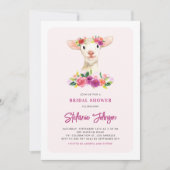 Brautparty aus Wasserfarben und violetten Blumen Einladung (Vorderseite)