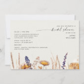 Brautparty aus weichem Creme und getrockneten Blum Einladung (Vorderseite)