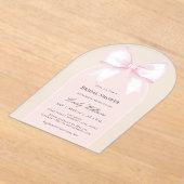 Brautparty aus weichem Pastellfarben, rosafarbene Acryleinladungen (Ablage )