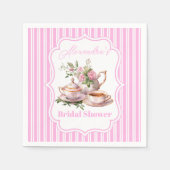 Brautparty aus weichrosa Blumenkohl Serviette (Vorderseite)