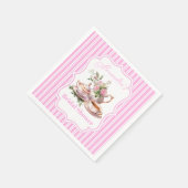 Brautparty aus weichrosa Blumenkohl Serviette (Ecke)