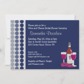 Brautparty aus Wein und Party Einladung (Vorderseite)