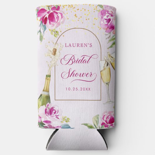 Brautparty aus Weinglas Selters Dosenkühler (Vorderseite)